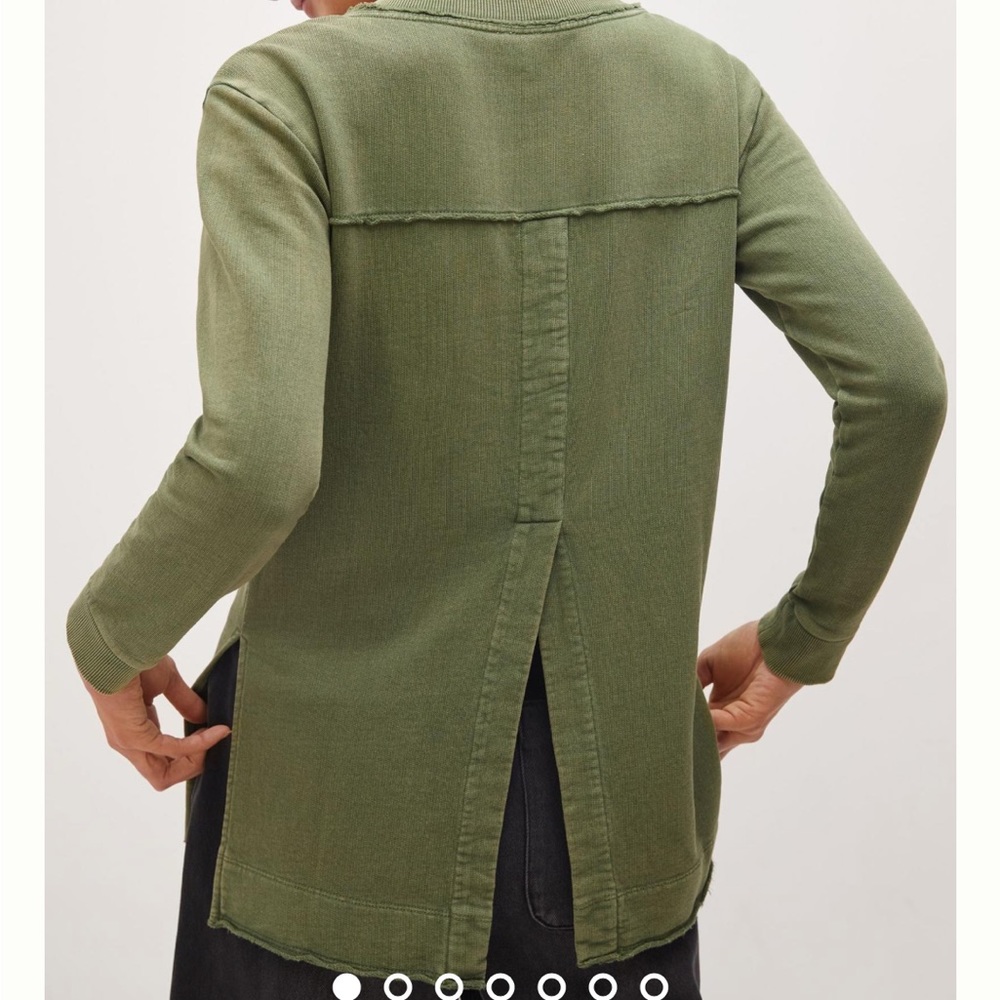Anthropologie Pilcro Split Hem Tunic Moss Green Color